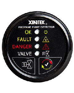 Xintex Propane Fume Detector w/Plastic Sensor & Solenoid Valve - Black Bezel Display P-1BS-R