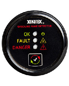 Xintex Gasoline Fume Detector & Alarm w/Plastic Sensor - Black Bezel Display G-1B-R