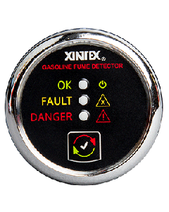 Xintex Gasoline Fume Detector & Alarm w/Plastic Sensor - Chrome Bezel Display G-1C-R