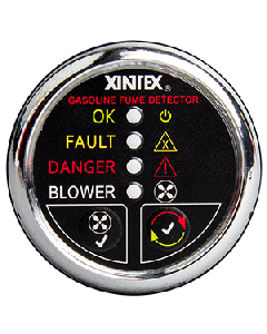 Xintex Gasoline Fume Detector & Blower Control w/Plastic Sensor - Chrome Bezel Display G-1CB-R