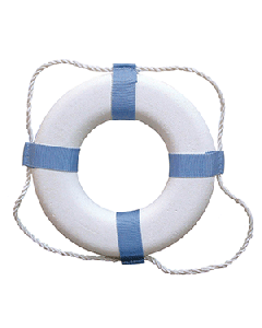 Taylor Made Decorative Ring Buoy - 24" - White/Blue - Not USCG Approved 373