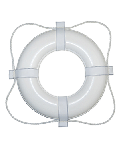 Taylor Made Foam Ring Buoy - 20" - White w/White Rope 360