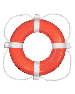 Taylor Made Foam Ring Buoy - 24" - Orange w/White Rope 364