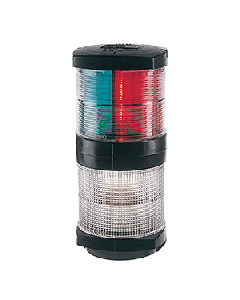 Hella Marine Tri-Color Navigation Light/Anchor Navigation Lamp- Incandescent - 2nm - Black Housing - 12V 002984601