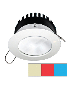 i2Systems Apeiron Pro A503 Tri-Color 3W Round Dimming Light - Warm White/Red/Blue - White Finish A503-31CBBR-HE