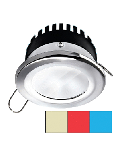 i2Systems Apeiron&trade; Pro Recessed LED - Tri-Color - Cool White/Red/Blue - 3W Dimming - Round Bezel - Chrome Finish A503-11AAG-HE