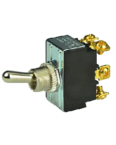 BEP DPDT CHROME PLATED TOGGLE SWITCH ON/OFF/ON 1002018