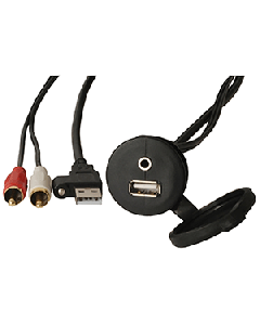 FUSION MS-CBUUSB3.5 Panel Mount USB & 3.5mm Headphone Jack 010-12381-00
