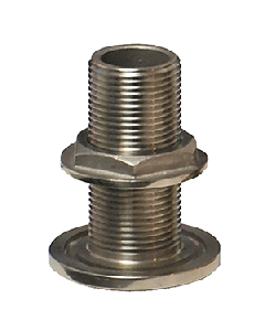 GROCO 1/2" STAINLESS STEEL THRU-HULL FITTING WITH NUT