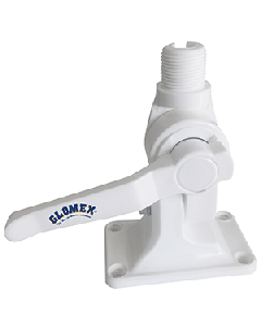 Glomex 4-Way Nylon Heavy-Duty Ratchet Mount w/Cable Slot & Built-In Coax Cable Feed-Thru 1"-14 Thread RA115