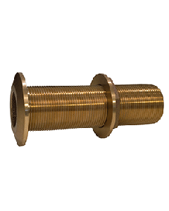 GROCO 1 1/2" BRONZE EXTRA LONG THRU-HULL FITTING WITH NUT