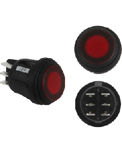 RIGID Industries 3 Position Rocker Switch - Red 40181