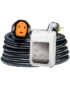 SmartPlug RV Kit 30 Amp 30' Dual Configuration Cordset - Black (SPX X Park Power) and Non Metallic Inlet - White R30303BM30PW