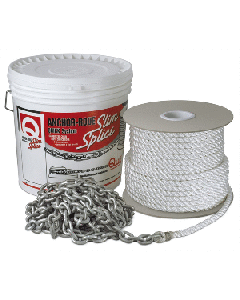 QUICK ANCHOR RODE 20' 7MM CHAIN 100' 1/2" 3 PLAIT ROPE