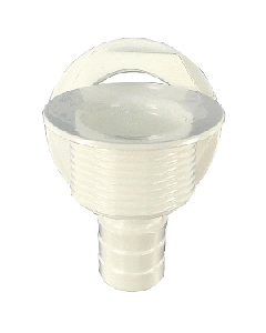 T-H MARINE STRAIGHT BARBED ALL PURPOSE DRAIN WHITE APD-2-DP