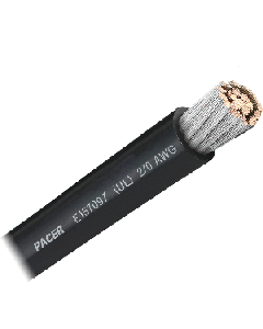 PACER BLACK 2/0 AWG BATTERY CABLE SOLD BY THE FOOT WUL2/0BK-FT