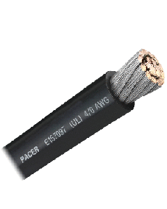 PACER BLACK 4/0 AWG BATTERY CABLE SOLD BY THE FOOT WUL4/0BK-FT