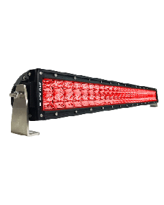 BLACK OAK 30" CURVED PREDATOR RED LED DOUBLE ROW LIGHT BAR 30CR-D3OS