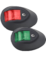 Perko LED Sidelights - Red/Green - 12v - Black Housing 0602DP1BLK
