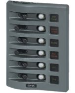 Blue Sea Systems Panel Wd 12Vdc Clb 6 Pos Gray BLU 4376
