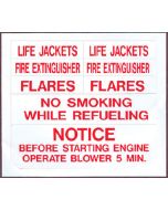Bernard Engraving Safety Label Set 8/Pk BER IL04