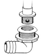 T-H Marine Thru-Hull 1 1/8In Barb 90'Deg THM TH1290T