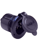 Marinco Marine On-Board Hard Wired Charger Inlet - 15Amp - Black 150BBI