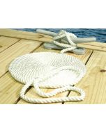 Seachoice Nylon Dock Line Wh 5/8X25 Clam SCP 42601