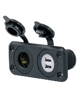 Marinco SeaLink&reg; Deluxe Dual USB Charger & 12V Receptacle 12VCOMBO