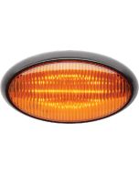 FULTYME RV LED PORCH OVAL BLK BASE AMBER