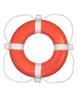 Taylor Made Foam Ring Buoy - 20" - Orange w/White Rope 363