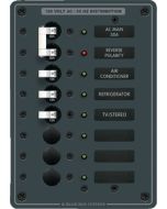Blue Sea Systems Panel 120Vac 7 Pos 2Xcb/3Cb/R BLU 8027
