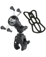 RAM Mount Small Tough-Claw™ Base w/Short Double Socket Arm and Universal X-Grip® Cell/iPhone Cradle RAM-B-400-A-HOL-UN7BU