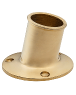 Whitecap Top-Mounted Flag Pole Socket - Polished Brass - 1-1/4" ID S-5003B